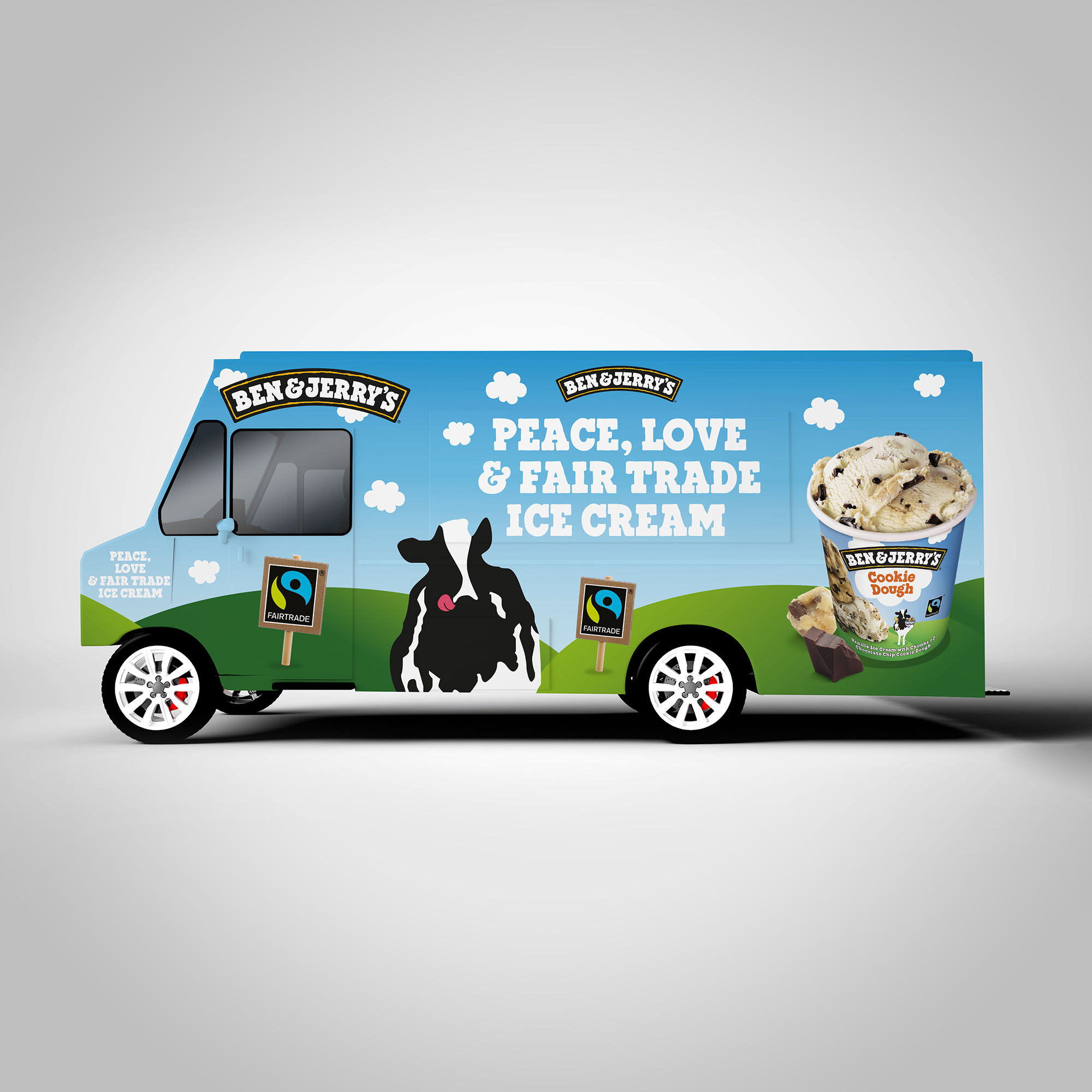 Habillage Foodtruck Ben&Jerry's | Peace, Love & Fair Trade Ice Cream