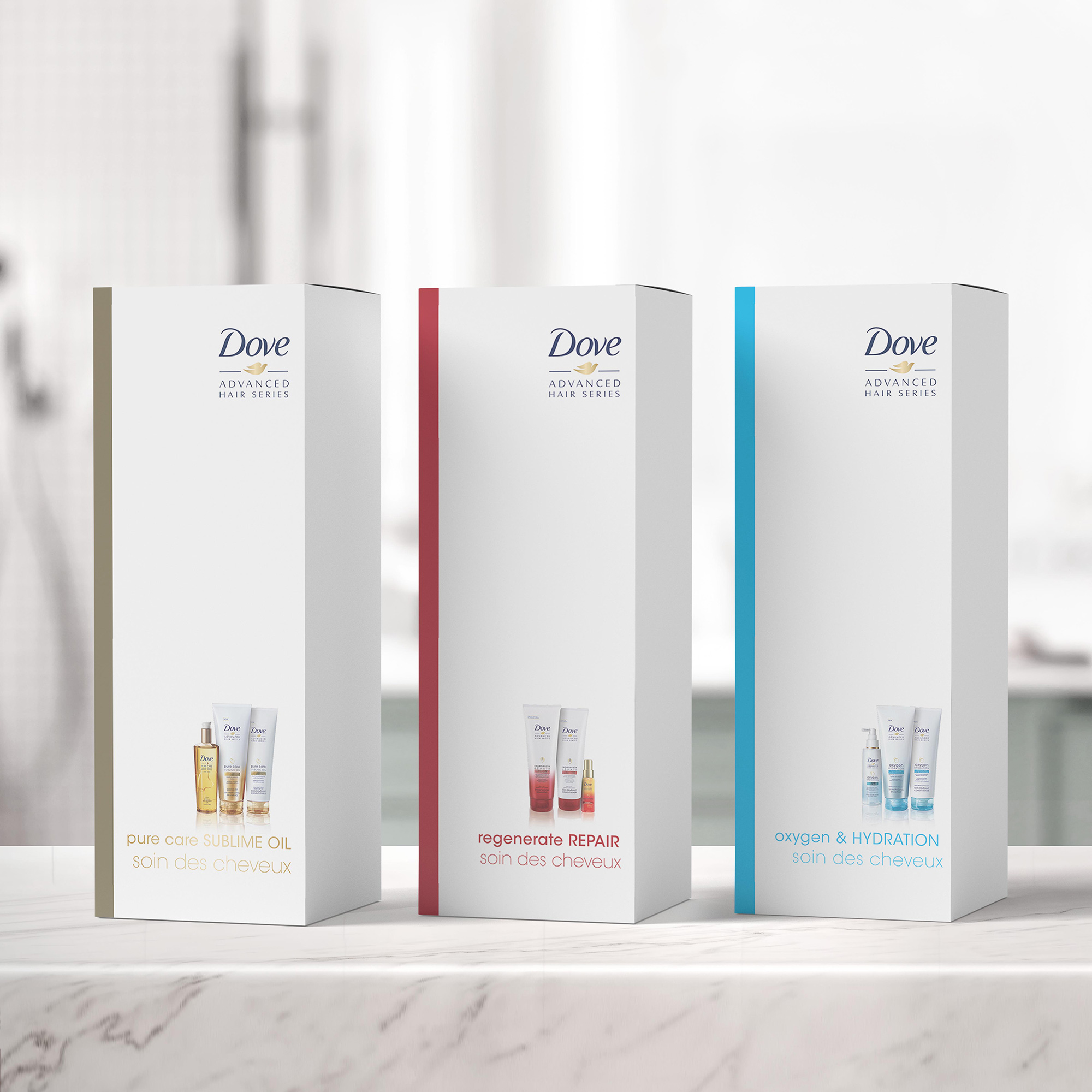 Packaging Dove | Gamme Soin des Cheveux