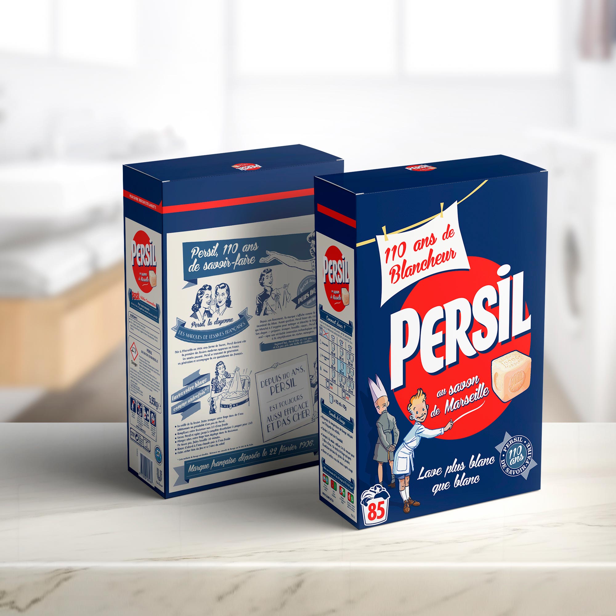 Packaging Persil | Lessive en Poudre Vintage Anniversaire 110 ans